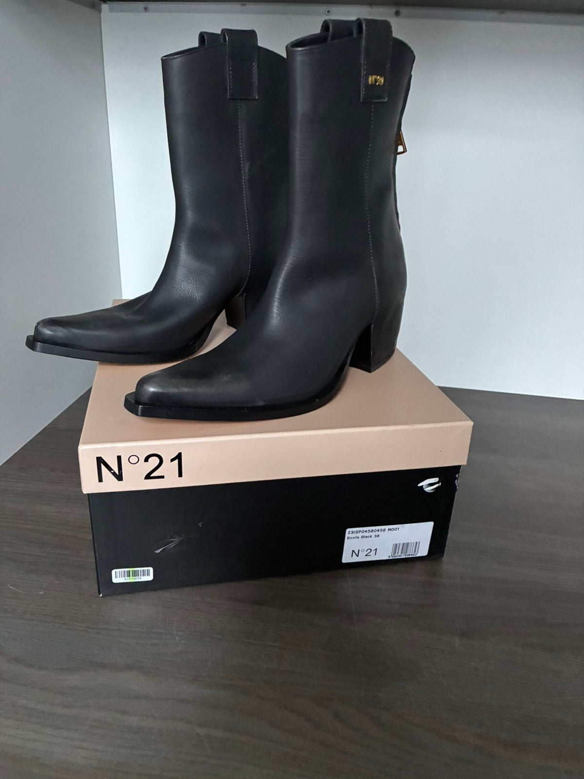 No21 bikerboots cowboy laarzen twv 499€ mt. 38 nieuw Wow!, Kleding | Dames, Zwart, Lage of Enkellaarzen, Nieuw, Ophalen of Verzenden