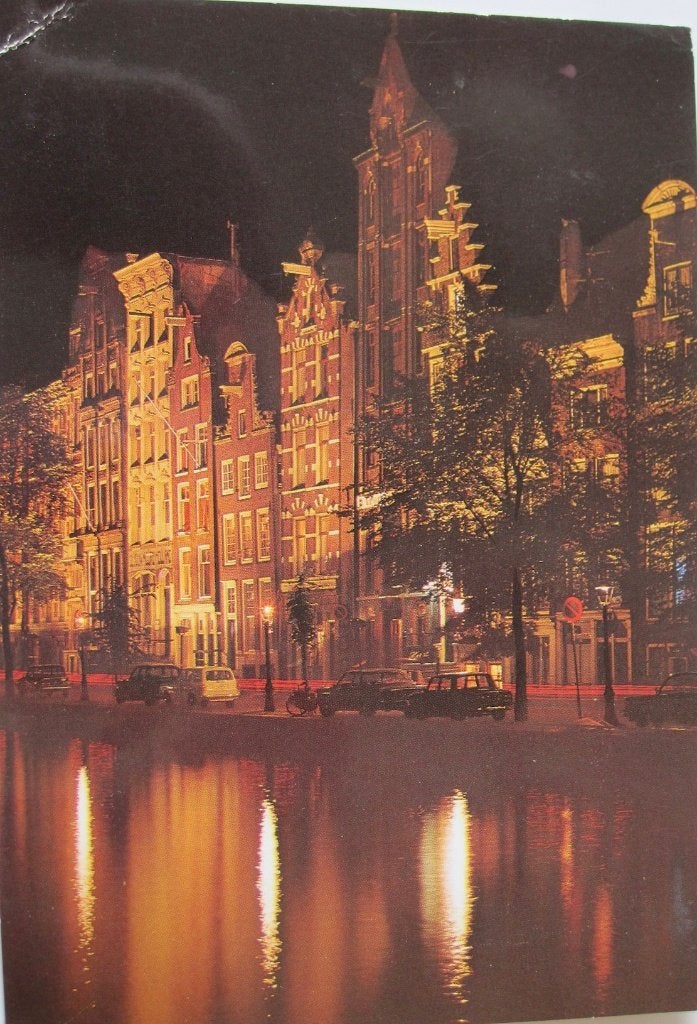 Amsterdam - Keizersgracht met oude gevels - 1975, Ophalen of Verzenden, 1960 tot 1980, Gelopen, Noord-Holland