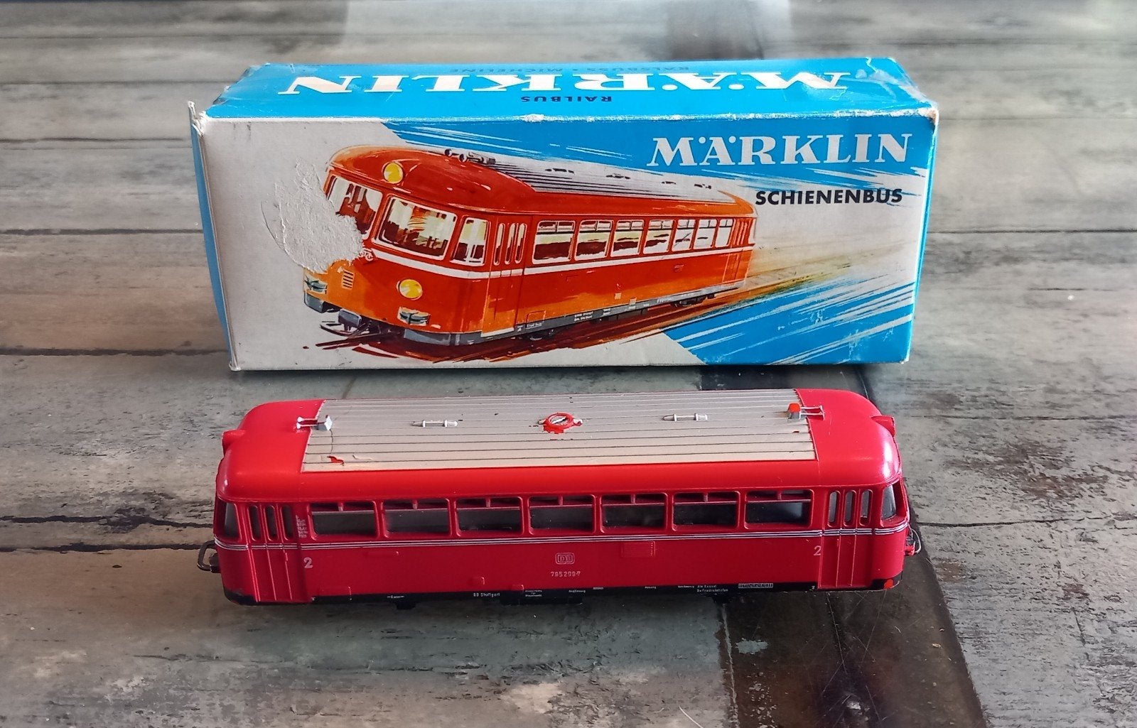 Märklin Schienenbus (Railbus) - Rood, met originele doos, Hobby en Vrije tijd, Ophalen, Wisselstroom, Gebruikt, Locomotief