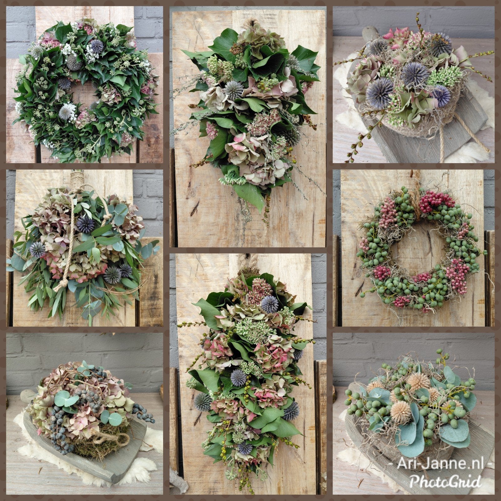 Landelijke toefen, krans,taartje,groendecoratie,droogbloemen, Nieuw, Ophalen of Verzenden, Gemaalweg 12b Rutten, Ari-Janne.nl