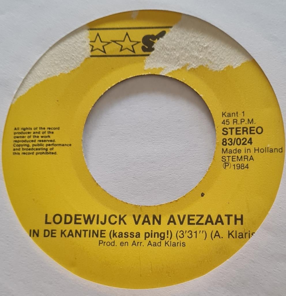 LODEWYCK VAN AVEZAATH  - IN DE KANTINE (KASSA PING!), Ophalen of Verzenden, Gebruikt, Nederlandstalig