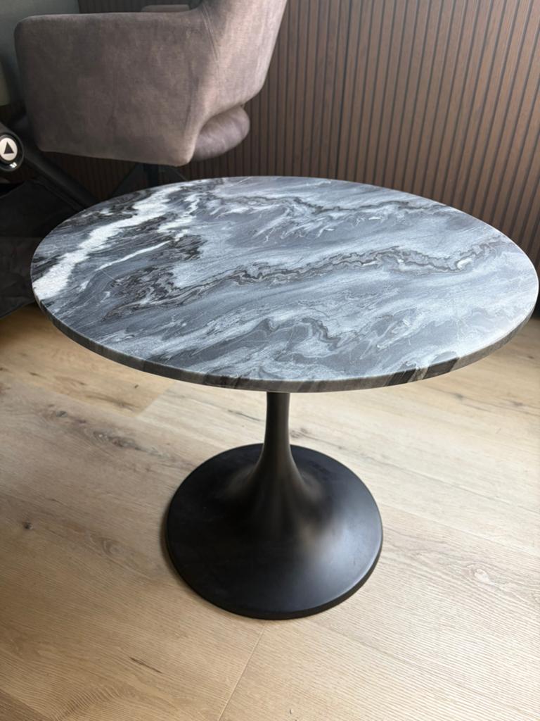 Bijzettafel marmer grijs, Ophalen, Zo goed als nieuw