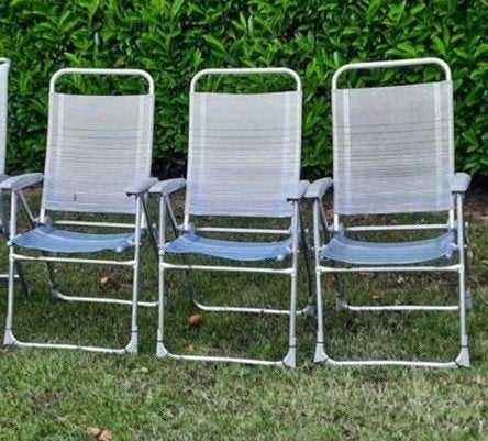 Lichtgewicht campingstoelen Dukdalf + voeten steun, Caravans en Kamperen, Kampeermeubelen, Gebruikt, Campingstoel, Ophalen