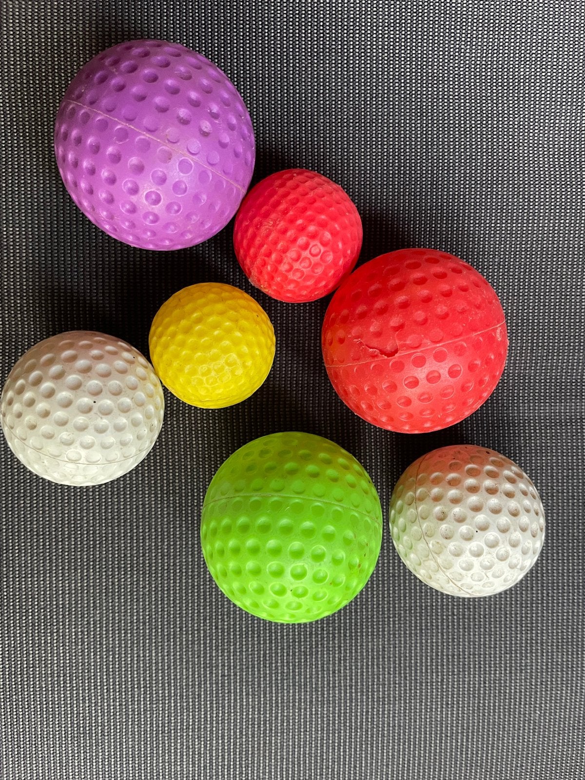 Set 7x golfbal licht plastic speelgoed golf samen 1,50, Ophalen of Verzenden