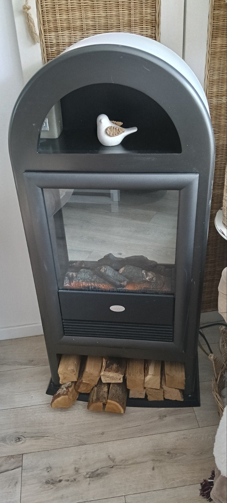 Grote EWT sfeerhaard met warmtefunctie, Ophalen of Verzenden, Gebruikt, Vrijstaande haard, Elektrische haard
