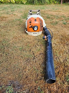Stihl BR 600 Magnum Bladblazer, Tuin en Terras, Ophalen, Gebruikt, Ruggedragen, Stihl