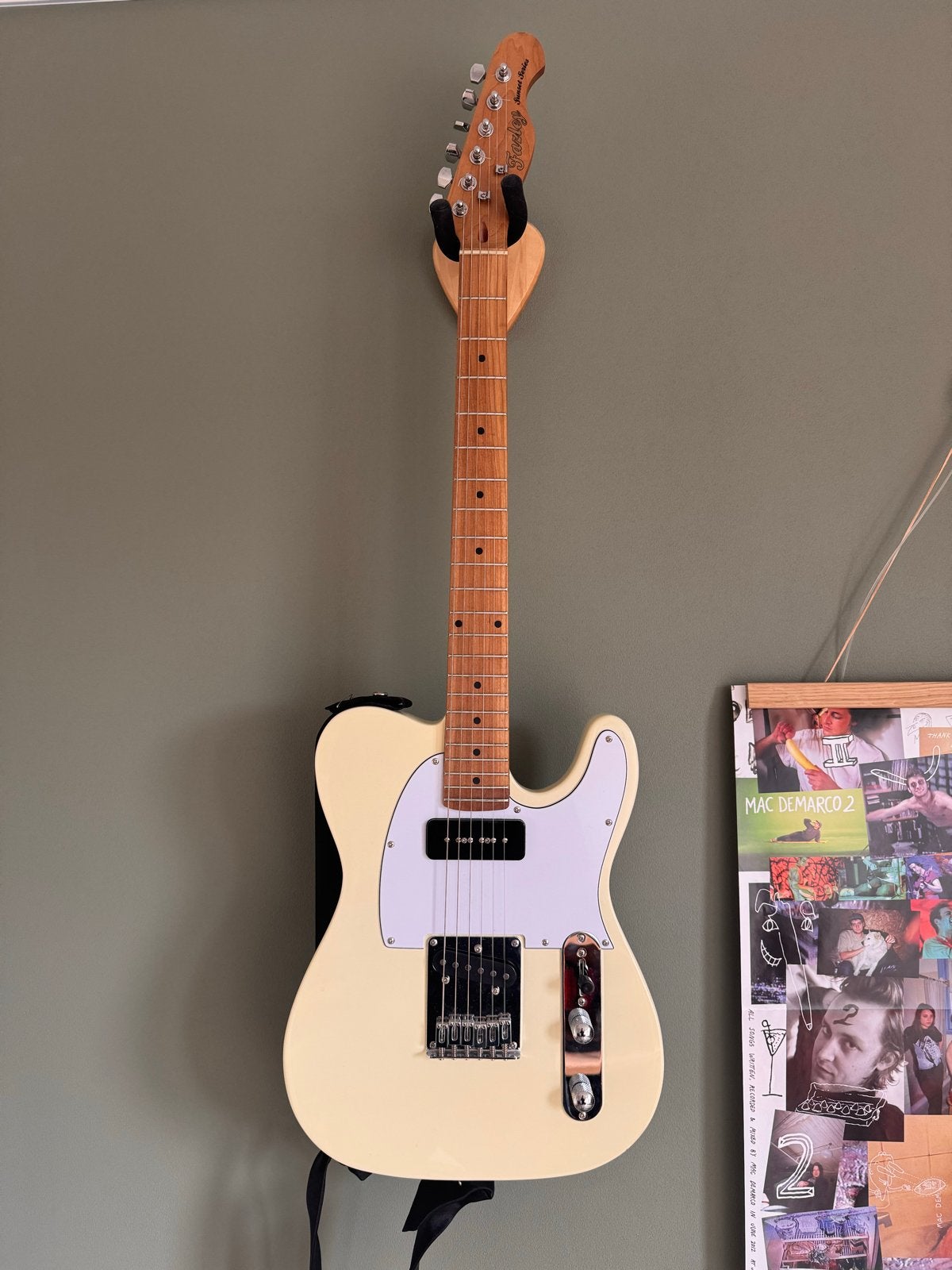 Fazley Sunset Series Elektrische Gitaar - Crème, Ophalen, Zo goed als nieuw, Solid body, Overige merken