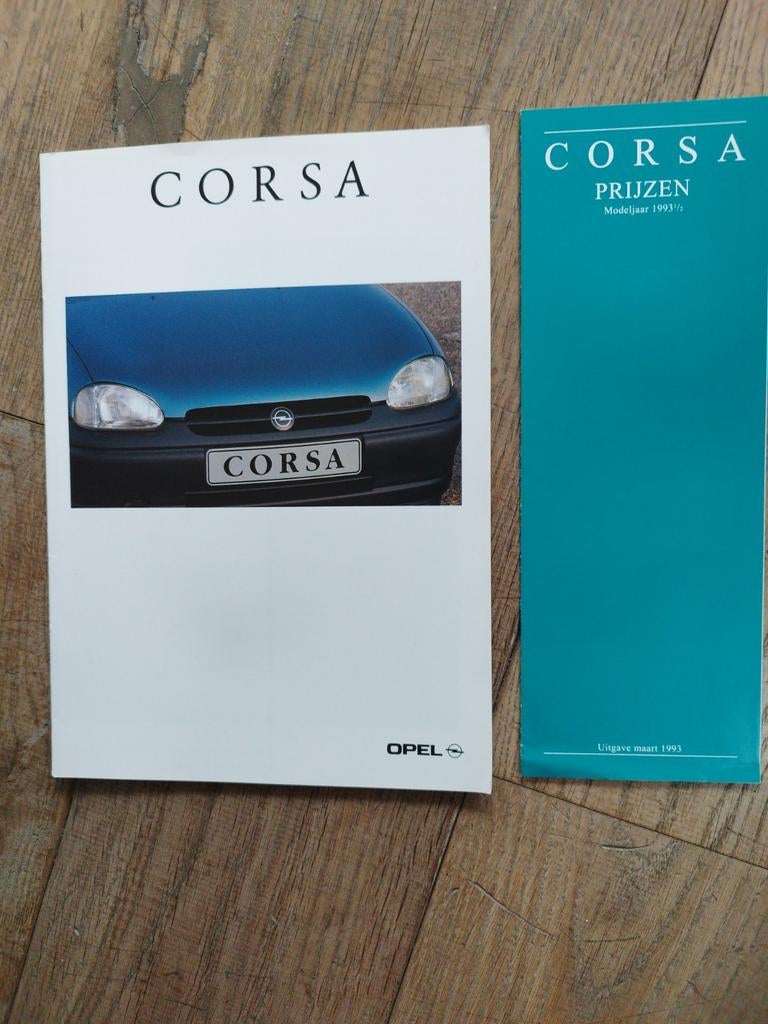 Opel Corsa brochure en prijslijst 1993, Opel, Zo goed als nieuw, Opel, Ophalen of Verzenden
