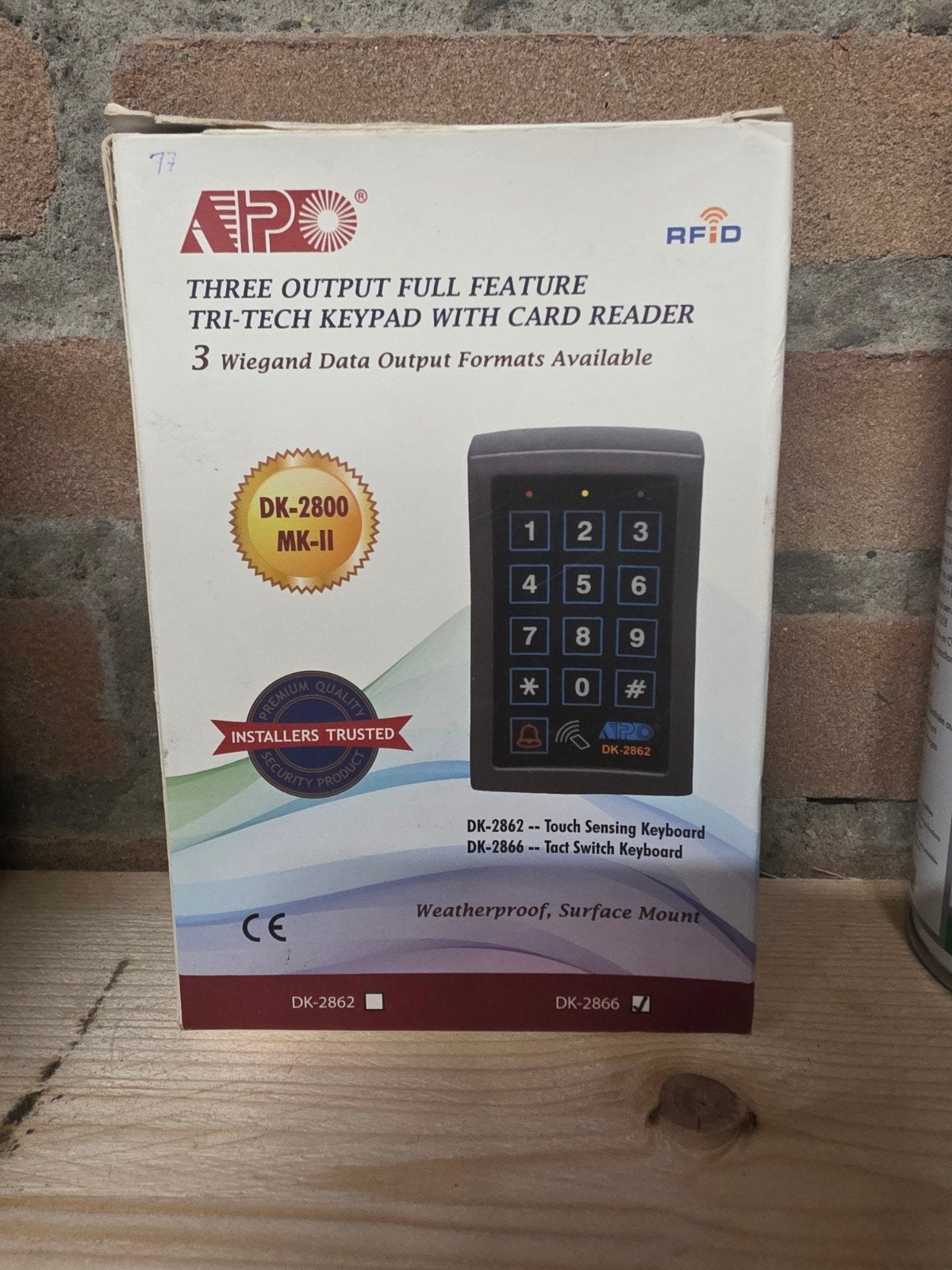 APO DK-2800 MK-II RFID Keypad met Kaartlezer, Ophalen of Verzenden