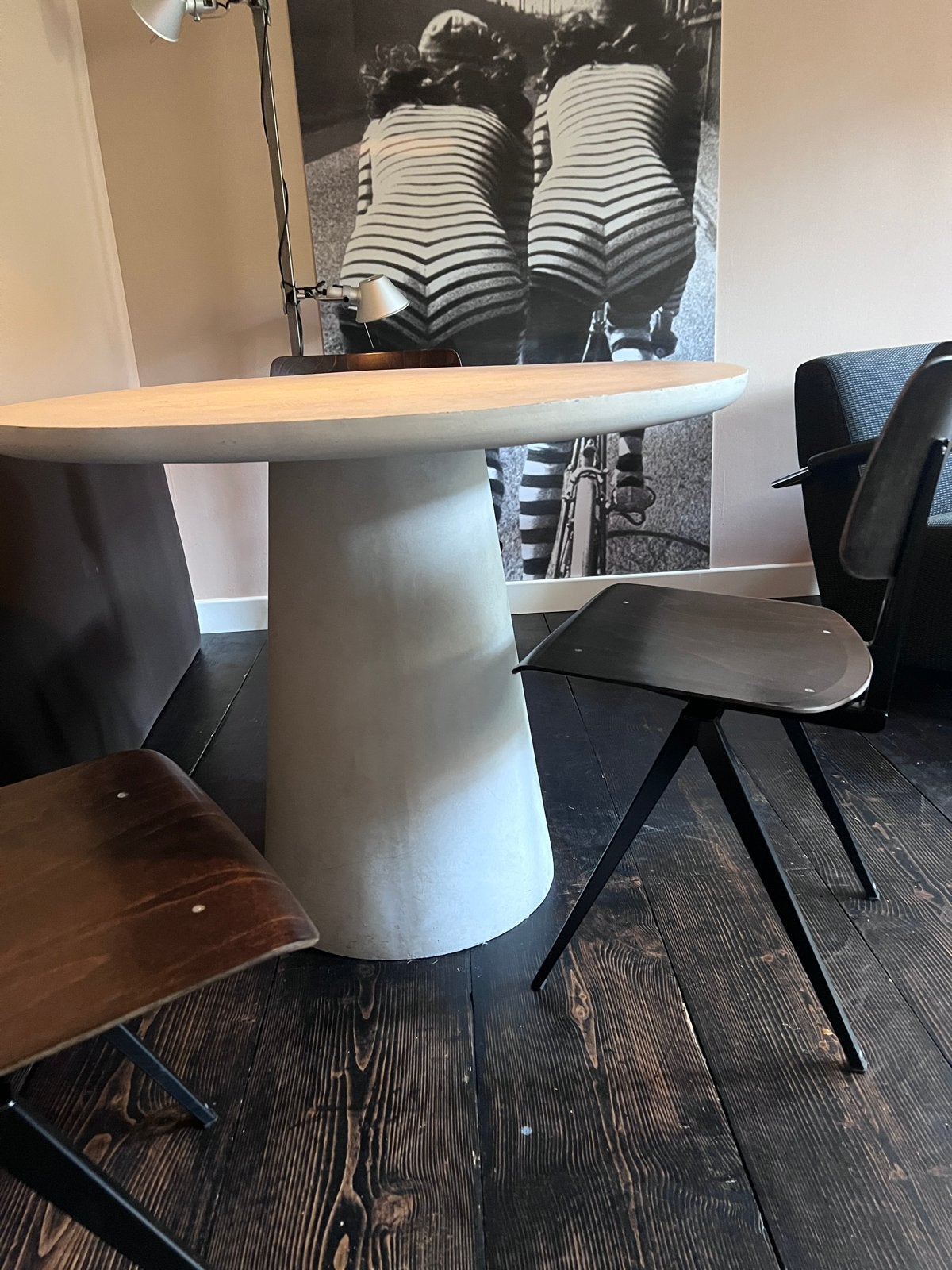Ronde eettafel Sissy Boy Home betonlook, Ophalen, Overige materialen, Gebruikt, Rond