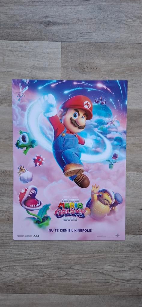 Super Mario Galaxy Movie poster Kinepolis, Ophalen of Verzenden, A1 t/m A3, Film en Tv