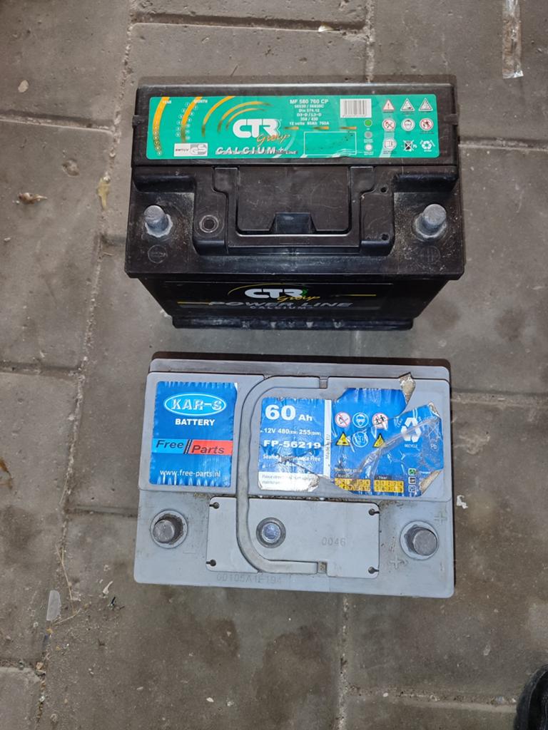 Lege accu's - CTR Calcium en KAR-S 60 Ah, Ophalen, Gebruikt, Universele onderdelen