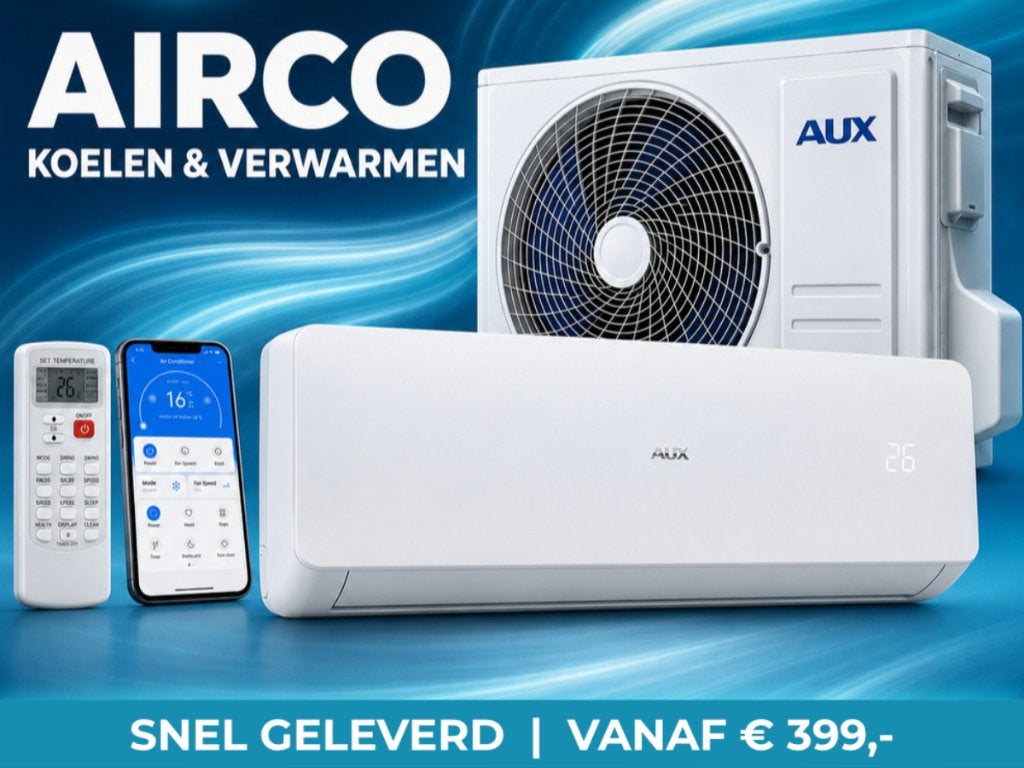 Airco's met Wi-Fi  |  Vanaf €399,-  |  Snel geleverd, Koelen en Ontvochtigen, Timer, Verzenden, Nieuw