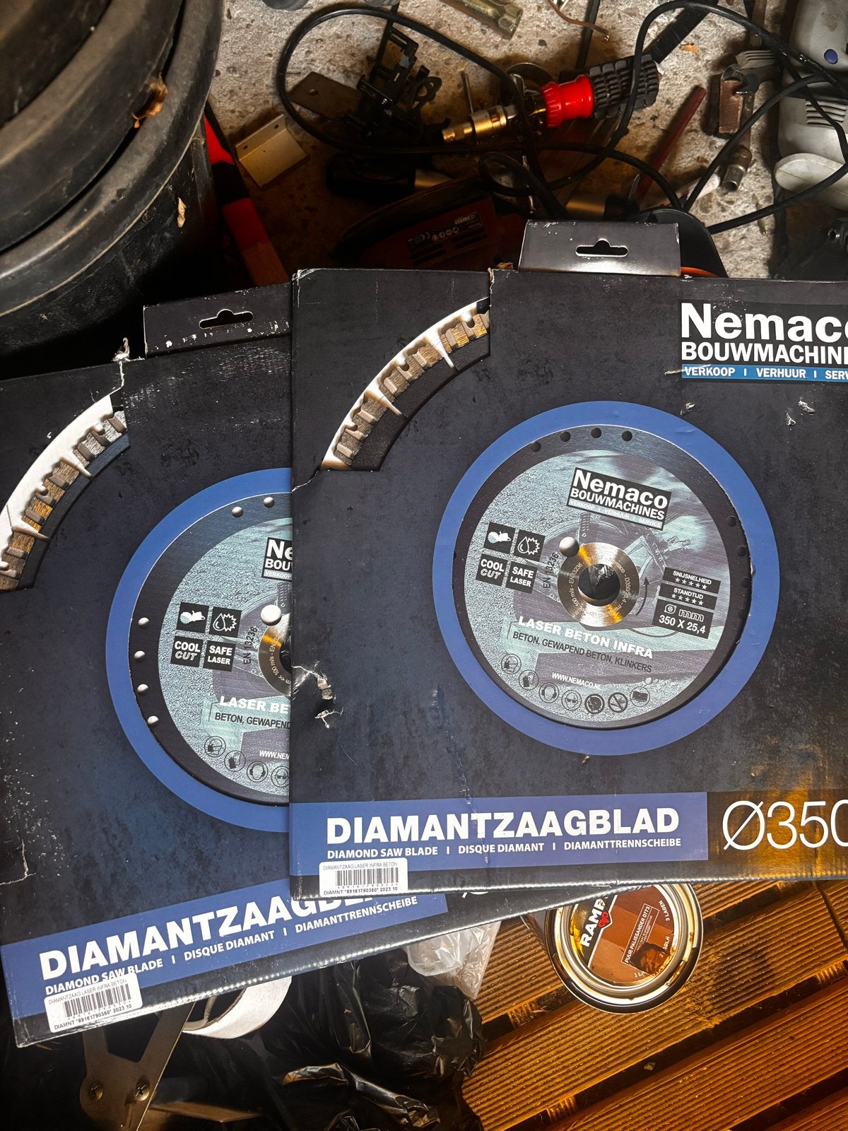Nemaco Bouwmachines Diamantzaagblad Ø350, Doe-het-zelf en Verbouw, Ophalen, Cirkelzaag, 70 mm of meer, Nieuw
