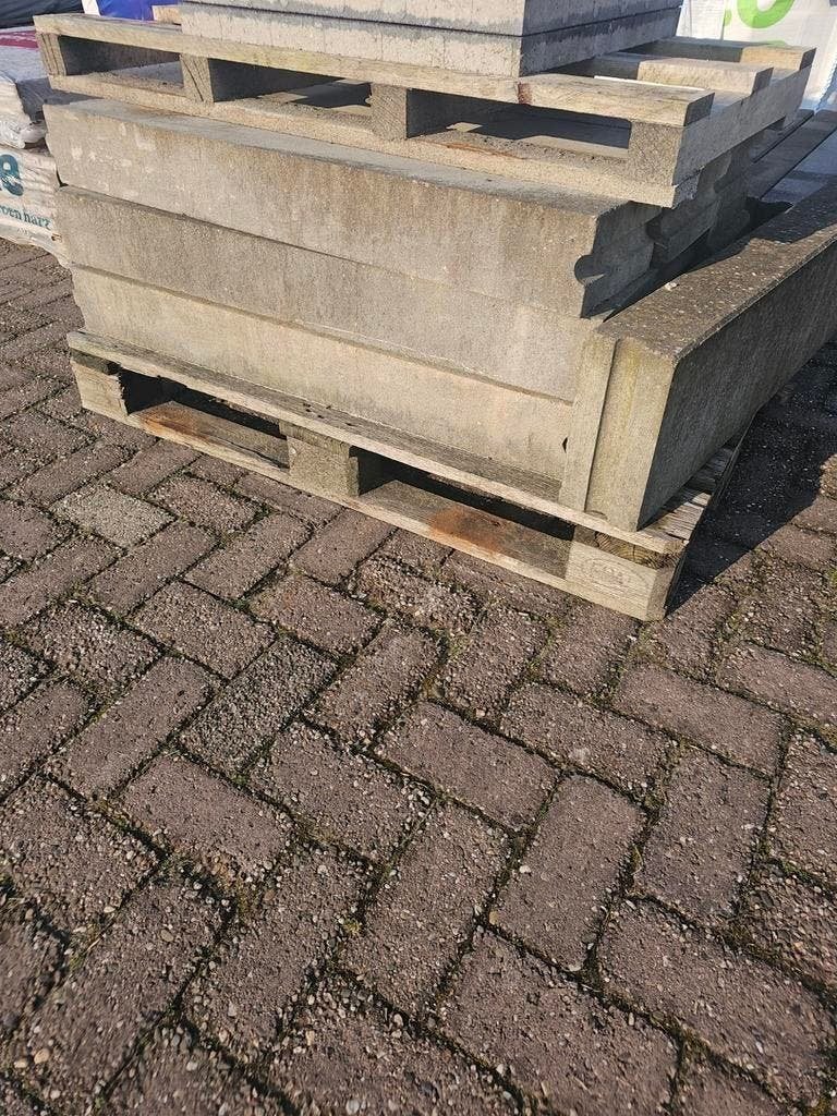 4x Opsluitbanden 12x25x100 cm Grijs, Tuin en Terras, Tegels en Klinkers, Ophalen, Gebruikt, Overige typen, Minder dan 5 m²