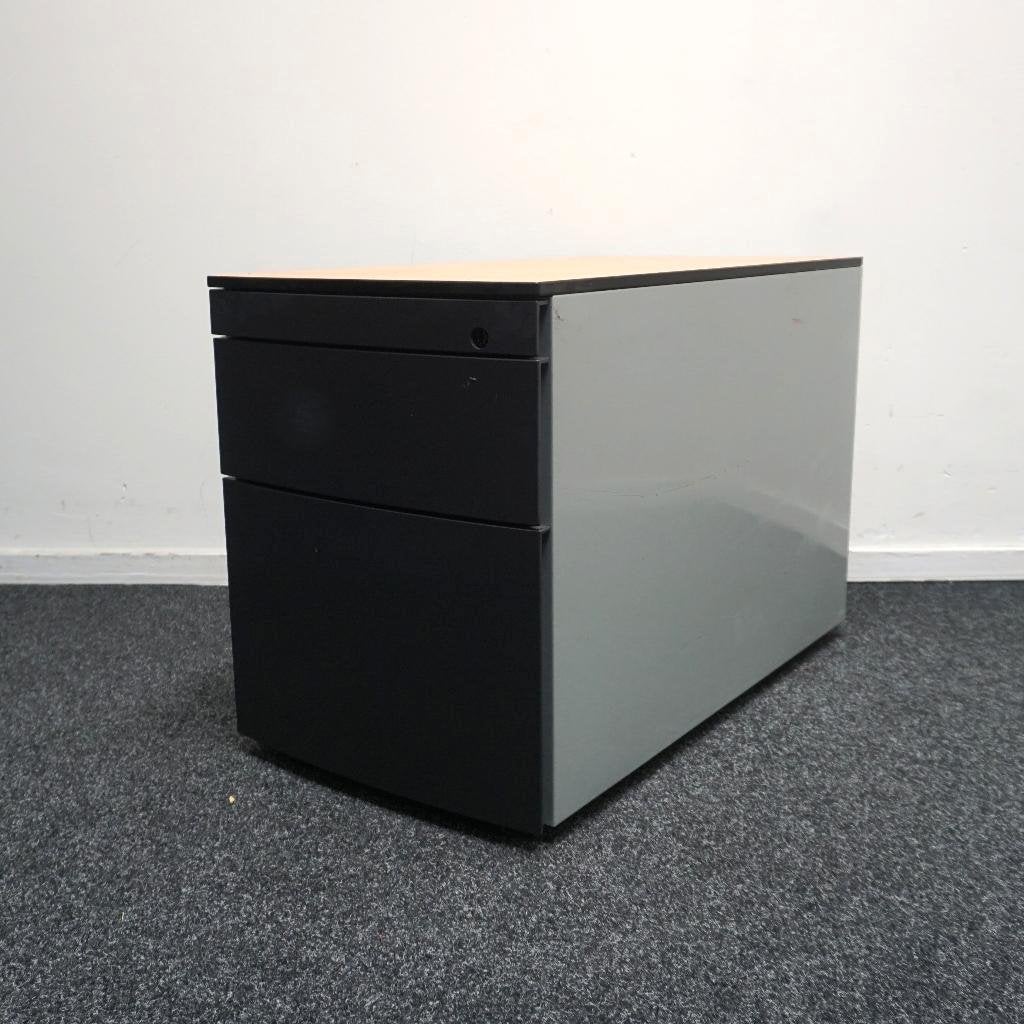 Verrijdbaar Ladeblok | 54x42x79 cm |3-Lades | Beuken Topblad