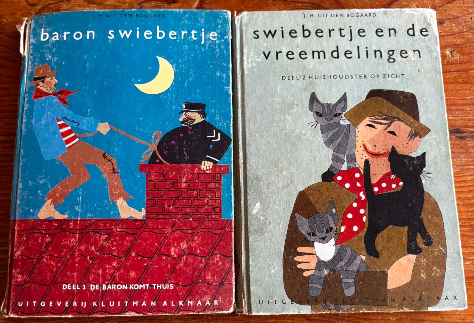 Vintage Swiebertje boeken J.H. Uit den Bogaard 2-delige set, Boeken, Verzenden, Gelezen