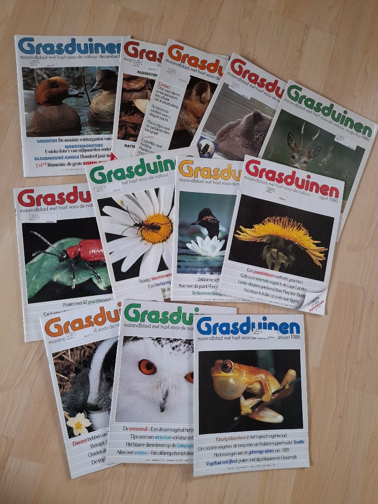 DIVERSE  COMPLETE JAARGANG  GRASDUINEN 1986 TM 1994, Ophalen of Verzenden, Zo goed als nieuw, Overige typen