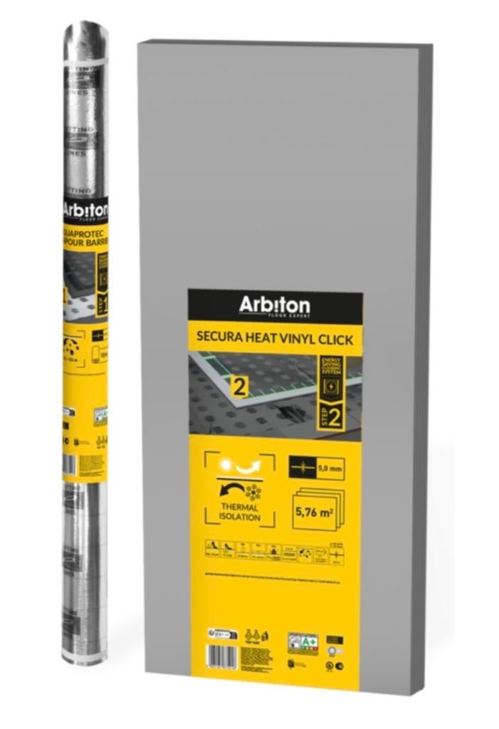Arbiton Secura Heat Vinyl Click - 5mm XPS, Doe-het-zelf en Verbouw, Ophalen, Overige materialen, 4 tot 8 cm, Nieuw