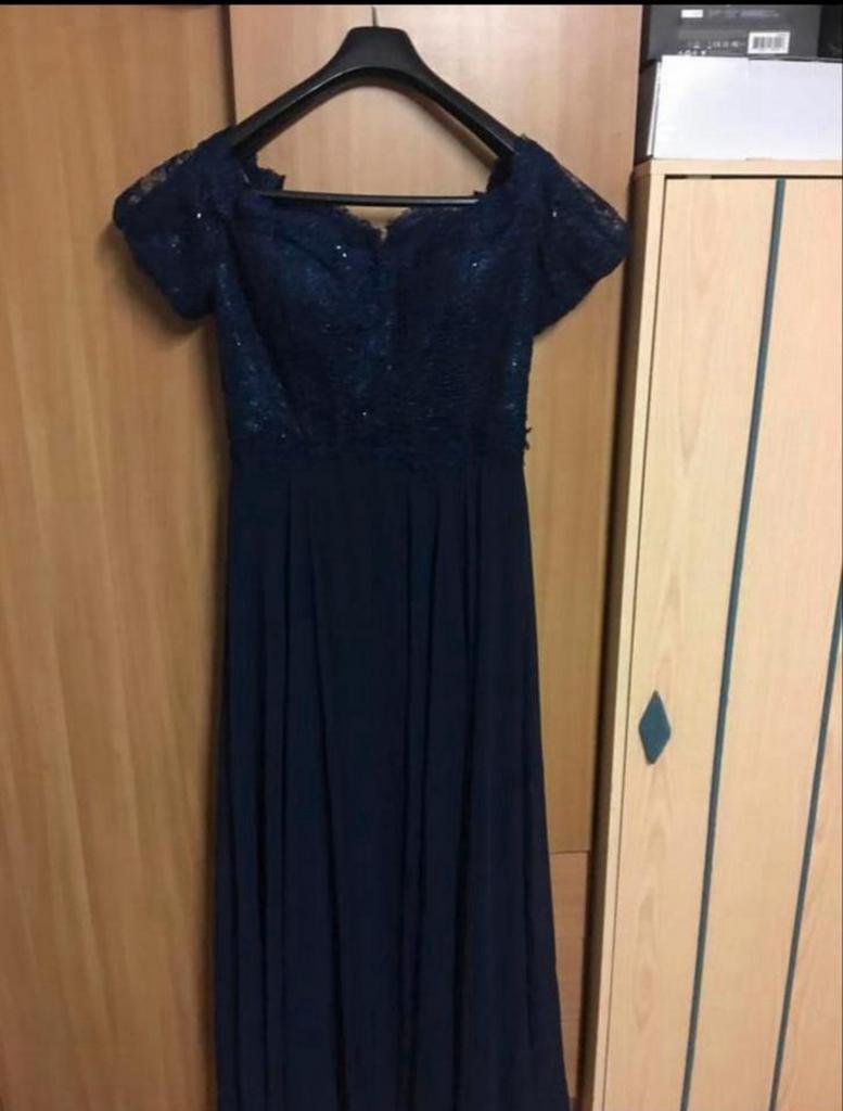 Gala jurk, Galajurk, Blauw, Maat 42/44 (L), Ophalen of Verzenden