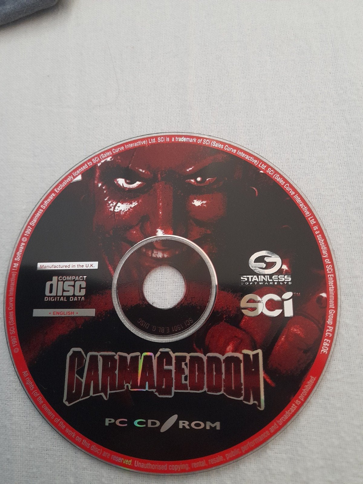 Carmageddon 1997 PC-CD ROM alleen disc., Spelcomputers en Games, Games | Pc, Gebruikt, Vanaf 18 jaar, 1 speler, Racen en Vliegen