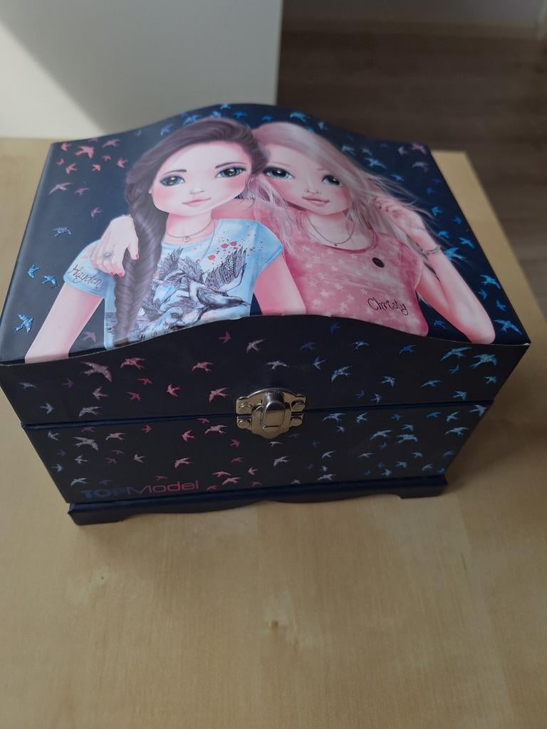 TOPModel Sieradendoos met Spiegeltje - Vriendinnen Design, Ophalen of Verzenden, Gebruikt