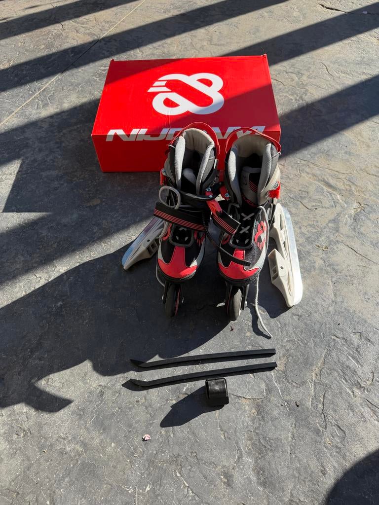 Nijdam Inline/Ice Skate Combo - Verstelbaar Maat 33-36, Ophalen of Verzenden, Gebruikt, Overige typen, Nijdam