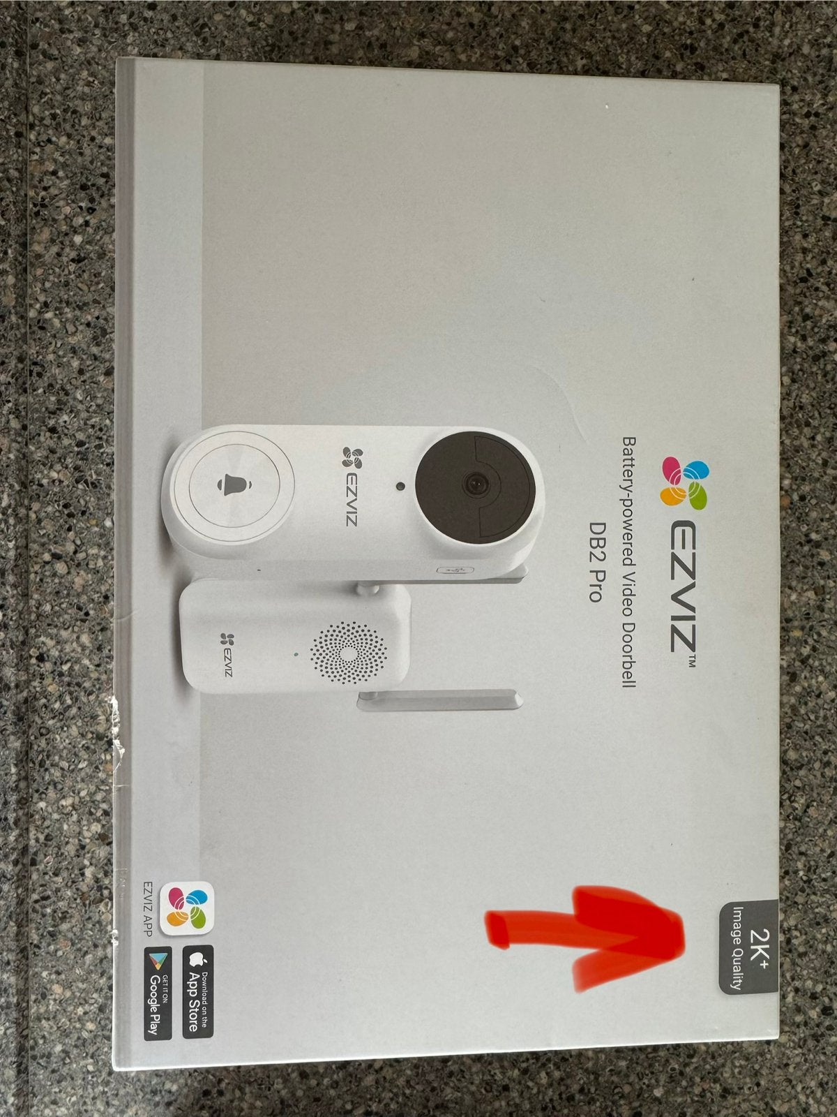 EZVIZ DB2 Pro Video Deurbel, 2K Beeldkwaliteit, Huis en Inrichting, Deurbellen, Verzenden, Bewegingsdetectiesensor, Zo goed als nieuw