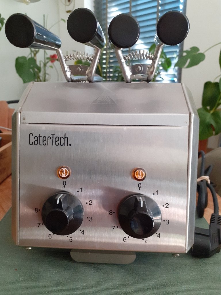 tosti-apparaat/ contactgrill, Ophalen of Verzenden, Uitneembare platen, Zo goed als nieuw
