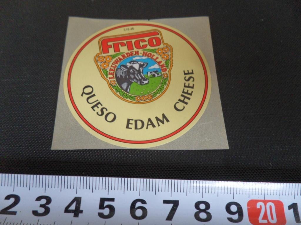 sticker FRICO leeuwarden queso edam cheese kaas, Ophalen, Zo goed als nieuw
