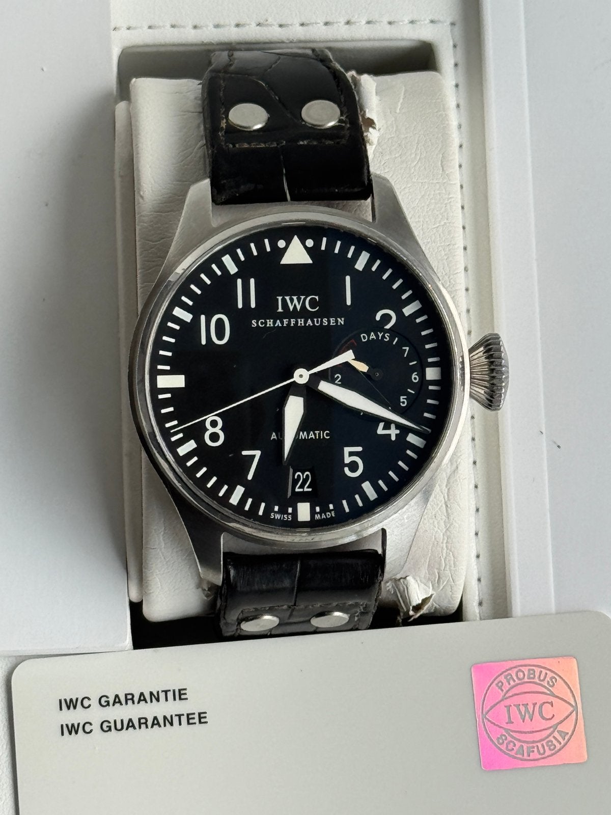 Horloge IWC Big Pilot Full set, Ophalen of Verzenden, Staal, Overige merken, 1960 of later