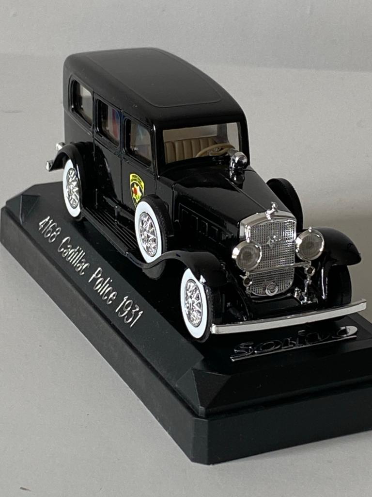Solide 4168 Cadillac Police 1931 Modelauto - Zwart, Ophalen of Verzenden, Zo goed als nieuw, Auto, Overige merken
