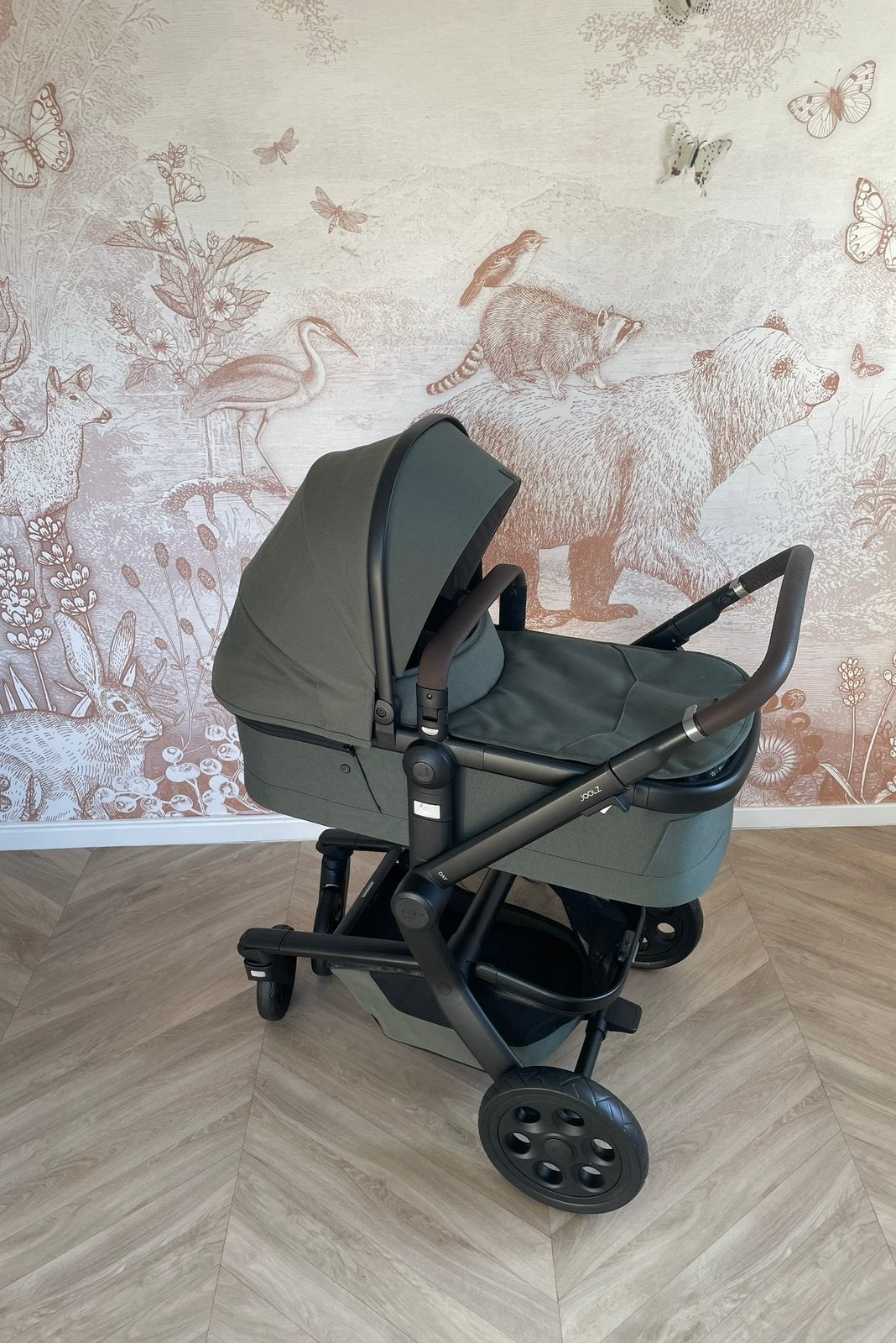 Joolz 5-in-1 Forest Green Day, maxicosi, accessories, isofix, Zo goed als nieuw, Met autostoeltje, Ophalen, Kinderwagen