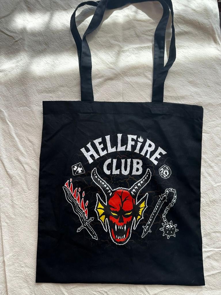 Stranger Things Hellfire Club tote bag - Nieuw, Ophalen of Verzenden, Nieuw, Zwart, Overige merken