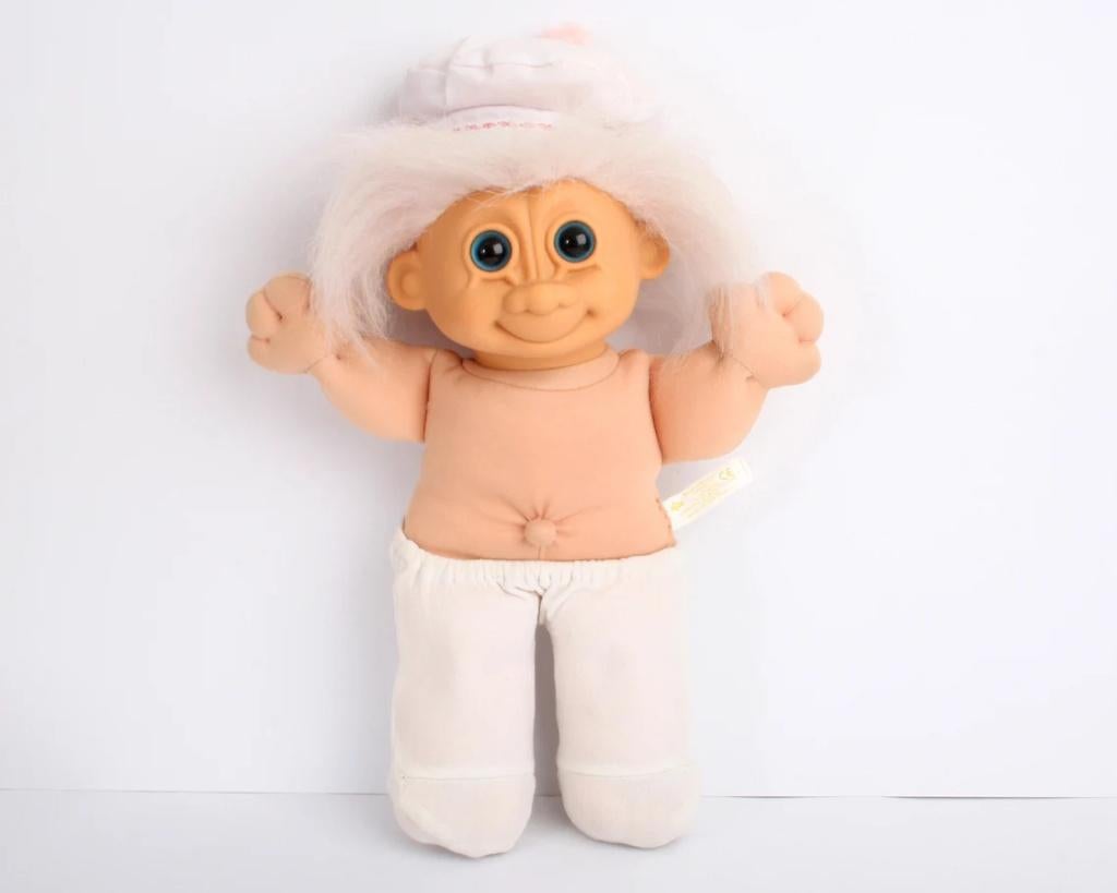 vintage Russ Berrie Troll, Trol pop jaren 90, Gebruikt, Overige karakters, Overige typen, Ophalen of Verzenden