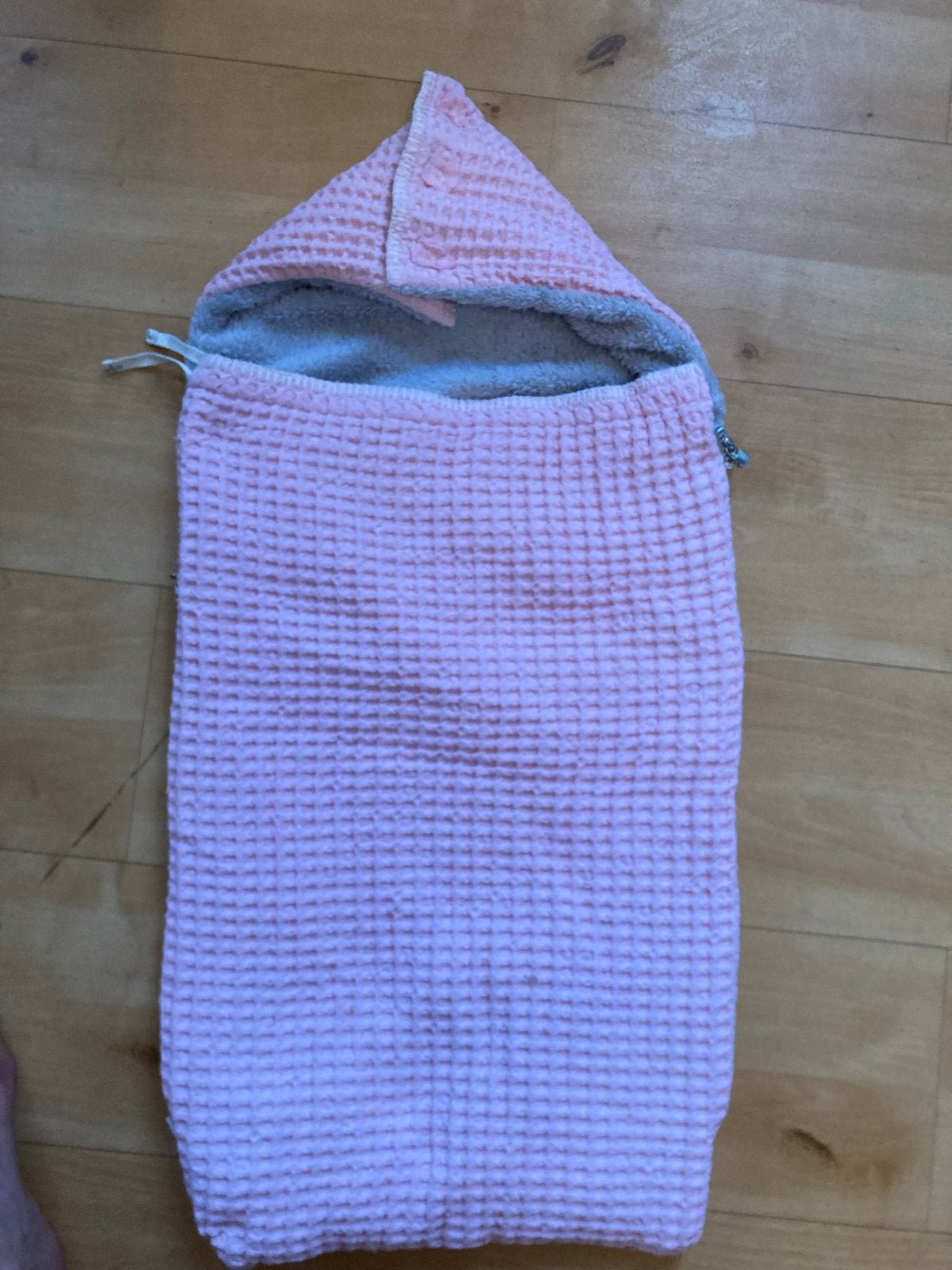 Koeka voetenzak roze wafelstof met teddy voering, Ophalen of Verzenden, Gebruikt, Kinderwagen, Overige merken