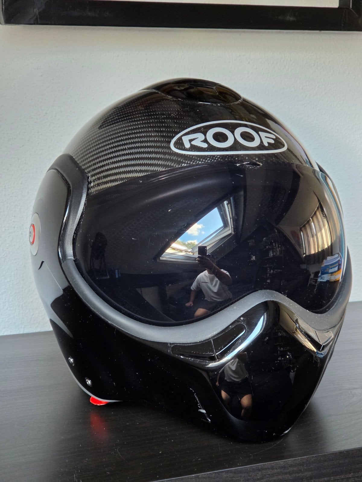 ROOF Carbon Fiber Motorhelm Maat XL, Motoren, Ophalen, Overige typen, Heren, ROOF