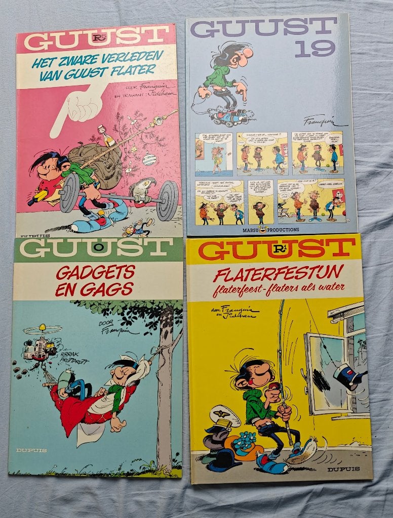 Stripboeken Guust Flater, Meerdere stripboeken, Ophalen of Verzenden, Gelezen, André Franquin