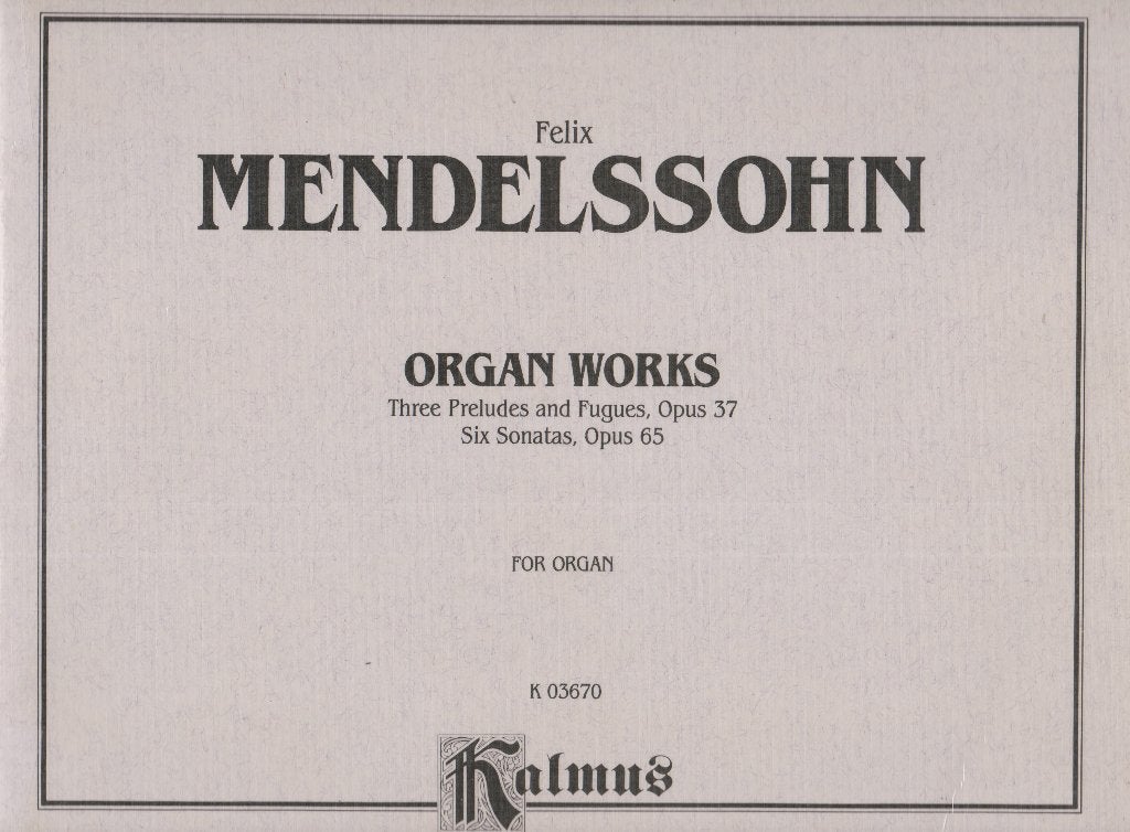 FELIX MENDELSSOHN - ORGAN WORKS -Three preludes-Six sonates, Ophalen of Verzenden, Gebruikt, Artiest of Componist, Klassiek