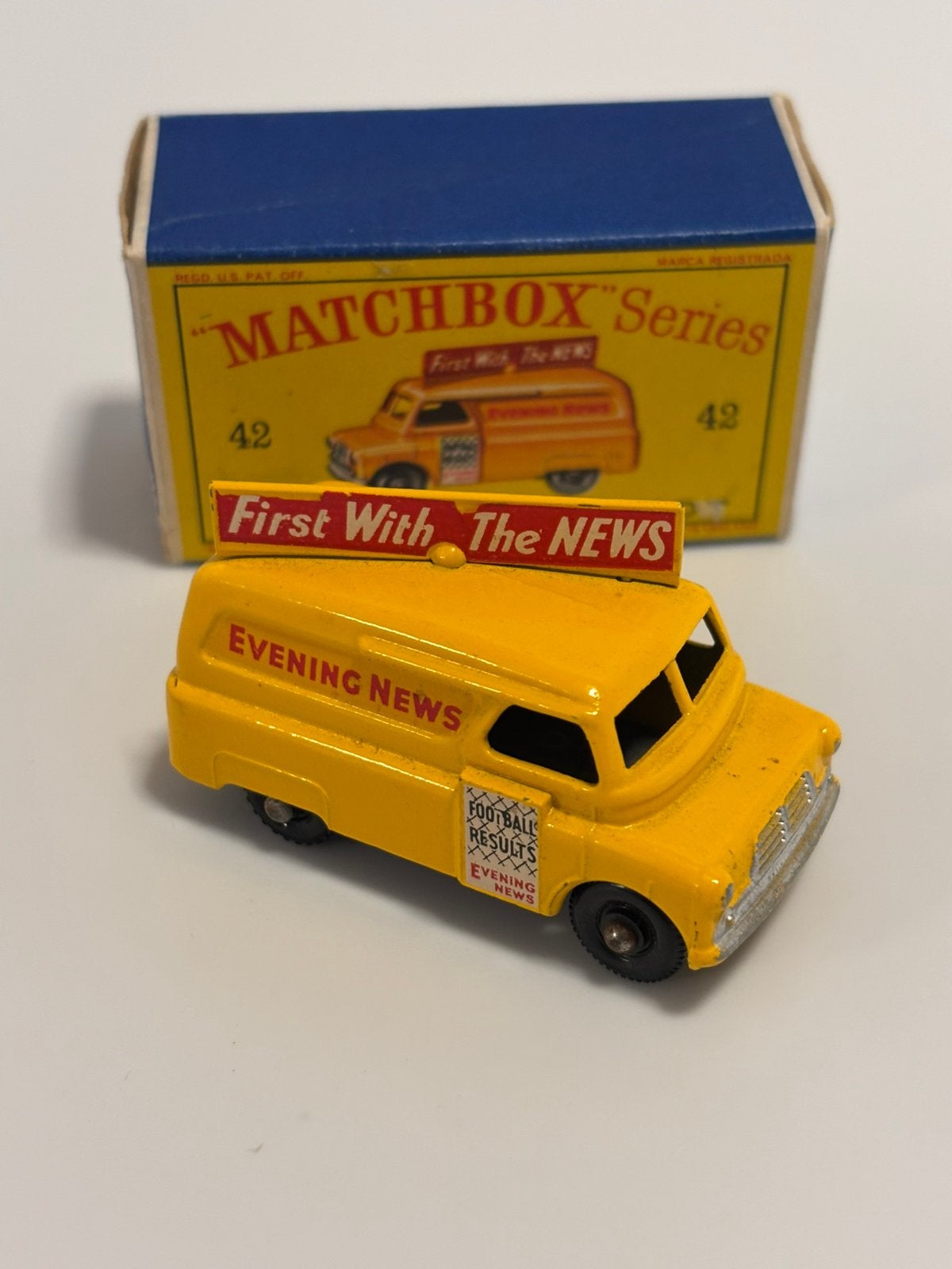Matchbox nr 42 Evening News Van, Ophalen of Verzenden, Zo goed als nieuw, Auto, Matchbox