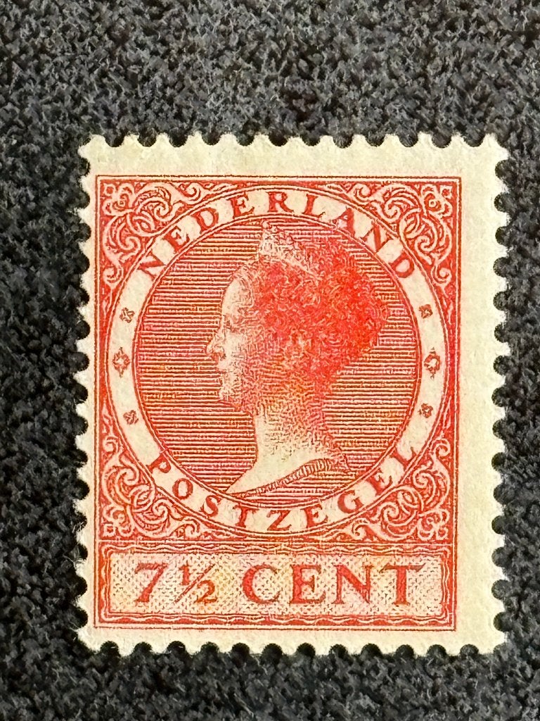 1929 NVPH 180A Wilhelmina Veth met WM 7½ ct rood POSTFRIS, Ophalen of Verzenden, T/m 1940, Postfris
