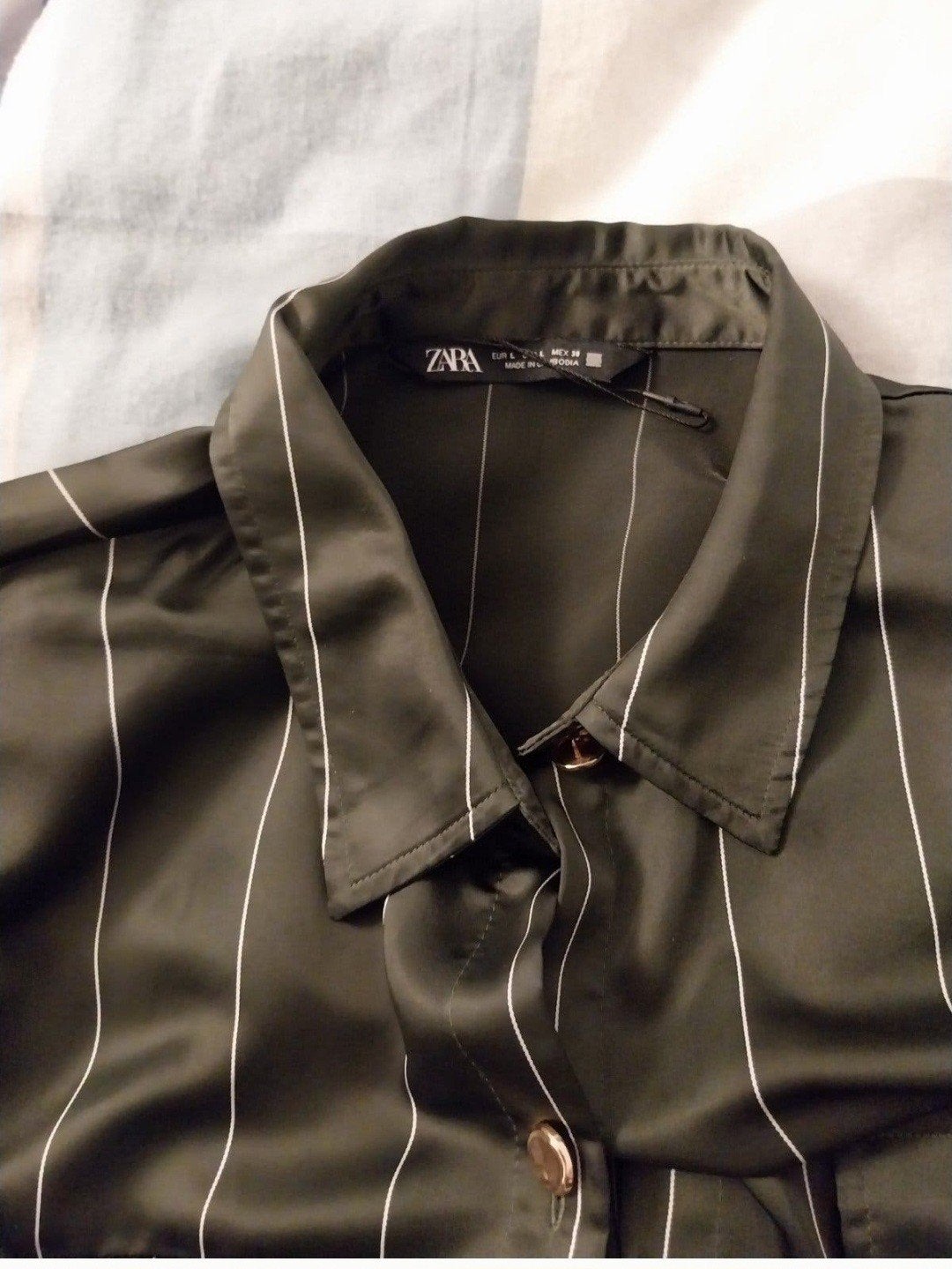 Zara gestreepte blouse met zakken, Kleding | Dames, Verzenden, Zara, Maat 42/44 (L), Zo goed als nieuw