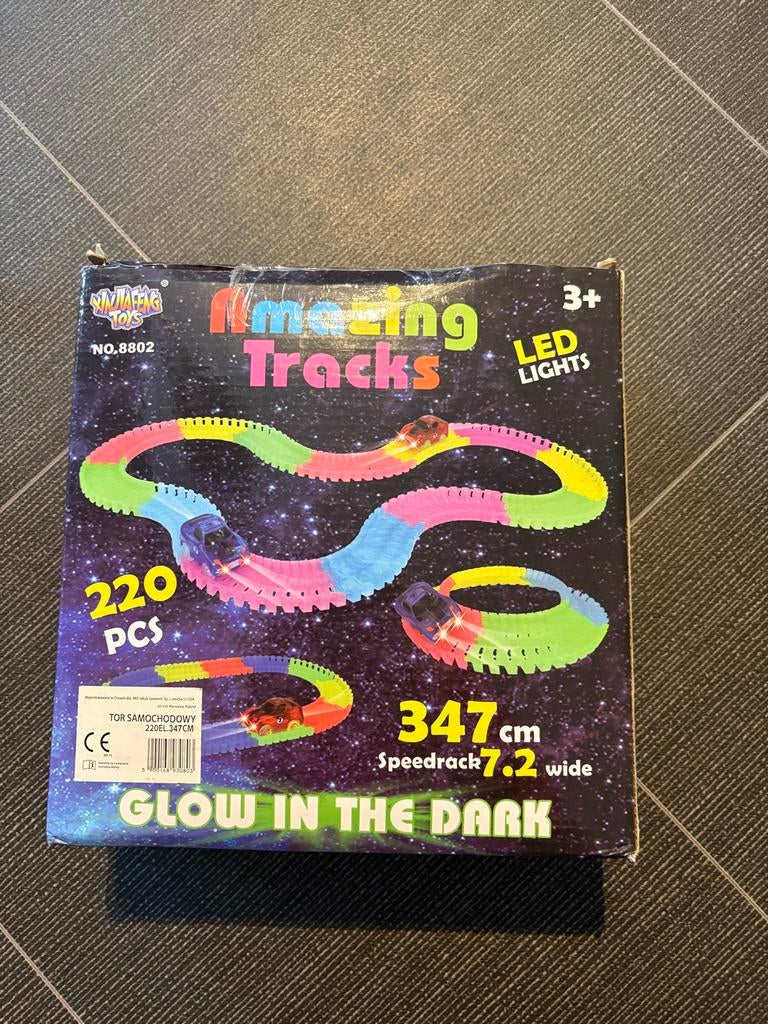 Amazing Tracks LED Lichtgevende Racebaan - 220 Stuks, Ophalen of Verzenden, Gebruikt