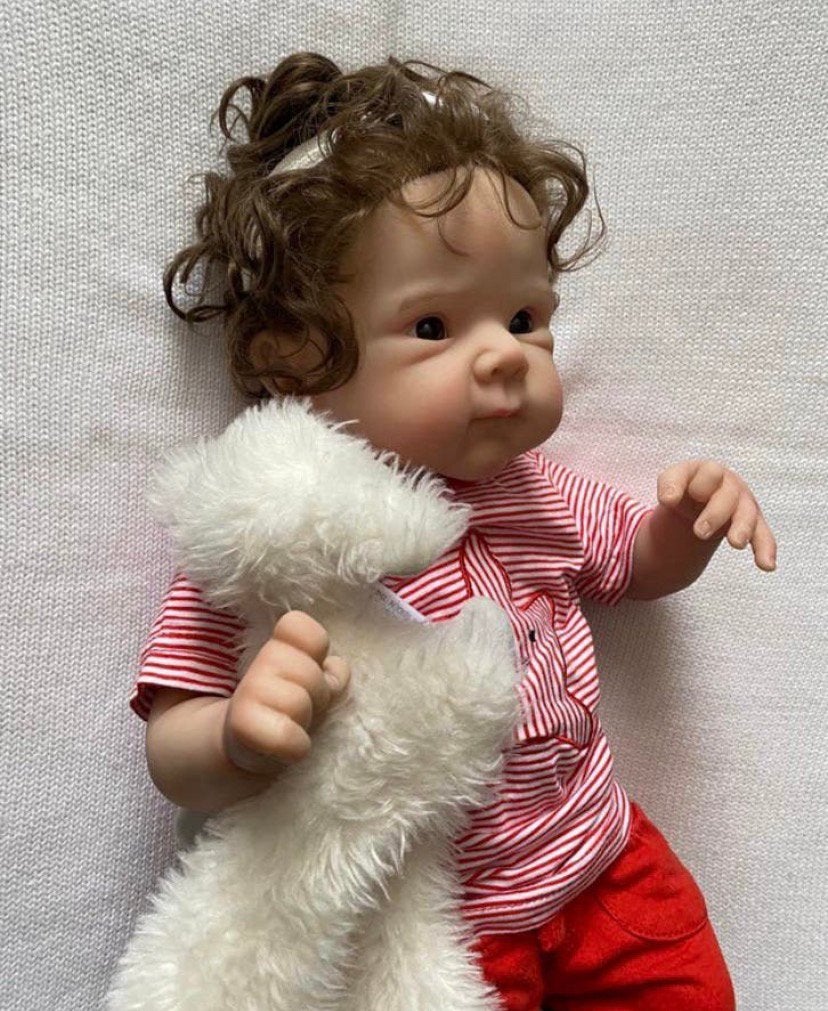 Lief Reborn baby meisje, Verzamelen, Verzenden, Zo goed als nieuw, Babypop, Levensecht of Reborn