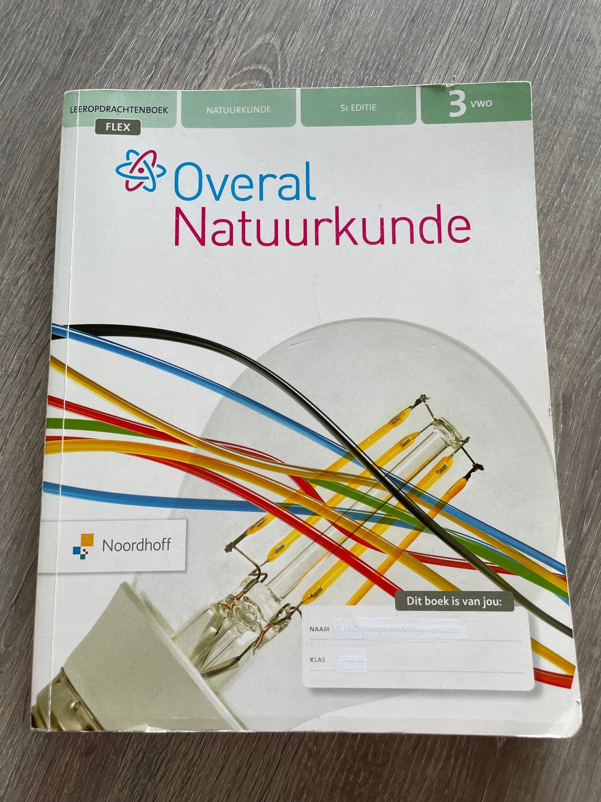 Overal Natuurkunde 3 VWO Leeropdrachtenboek 5e editie, Ophalen, Zo goed als nieuw, VWO, Natuurkunde