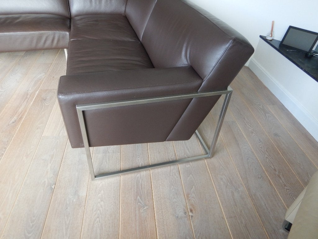 Foto 10 van Prachtige Leolux Entrada hoekbank met hocker – Wapiti leer
