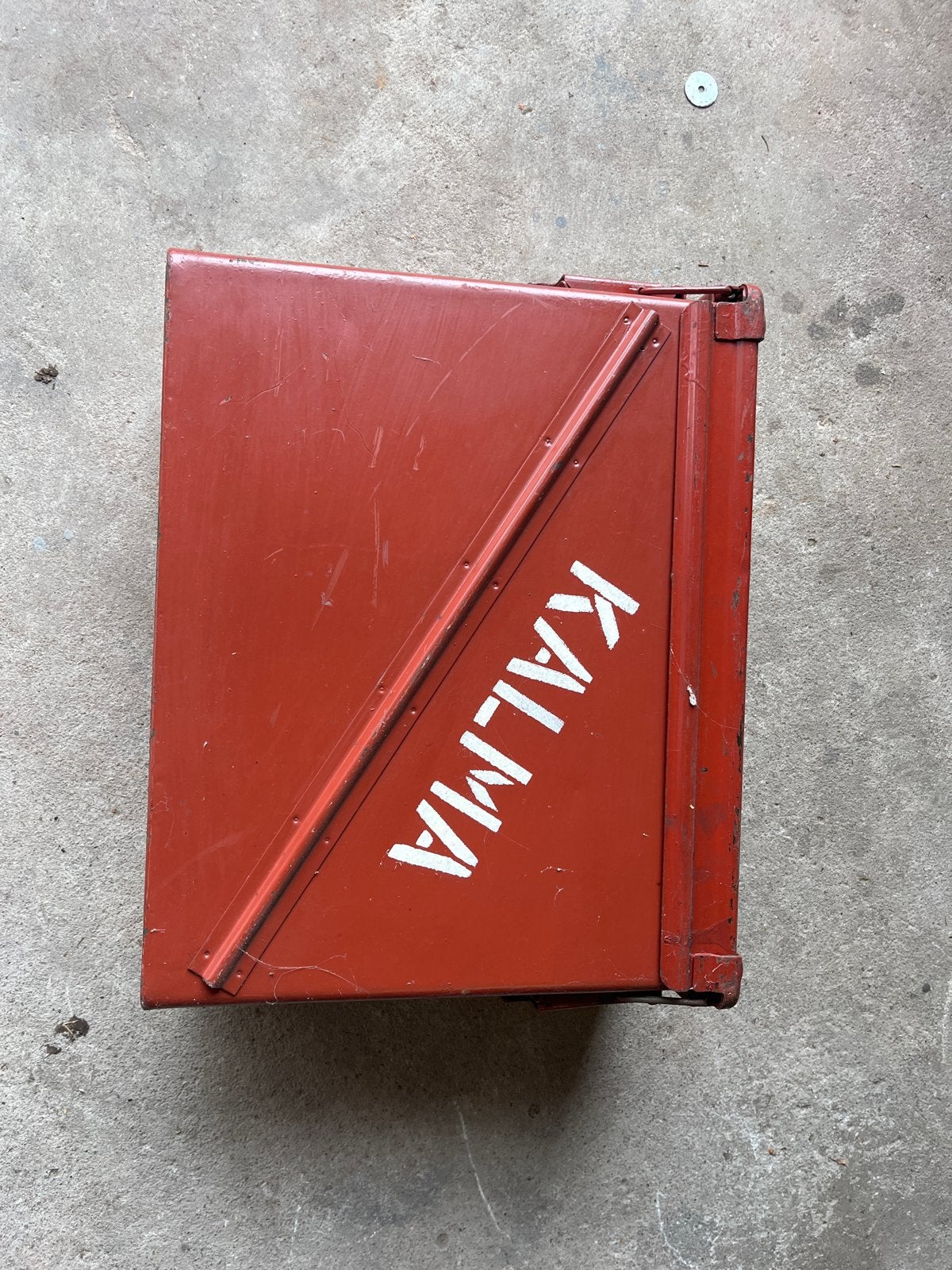 Vintage Kalma metalen kisten - Diverse maten, Huis en Inrichting, Woonaccessoires | Kisten, Ophalen, Gebruikt, 50 tot 100 cm, Minder dan 50 cm