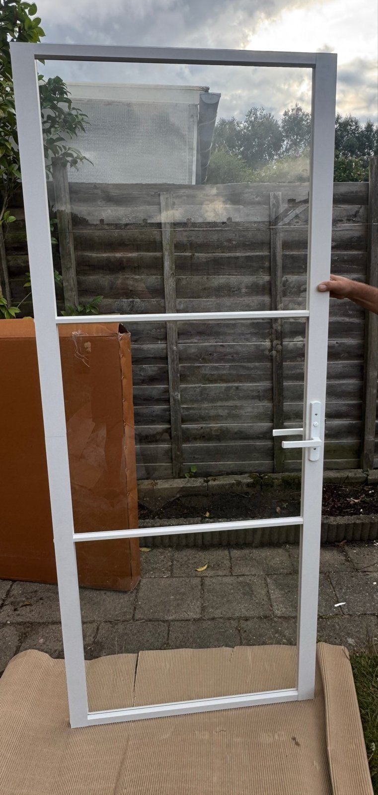 Nieuwe Aluminium Binnendeur Stomp 83x201.5 cm staal look, Ophalen, 80 tot 100 cm, Binnendeur, Nieuw