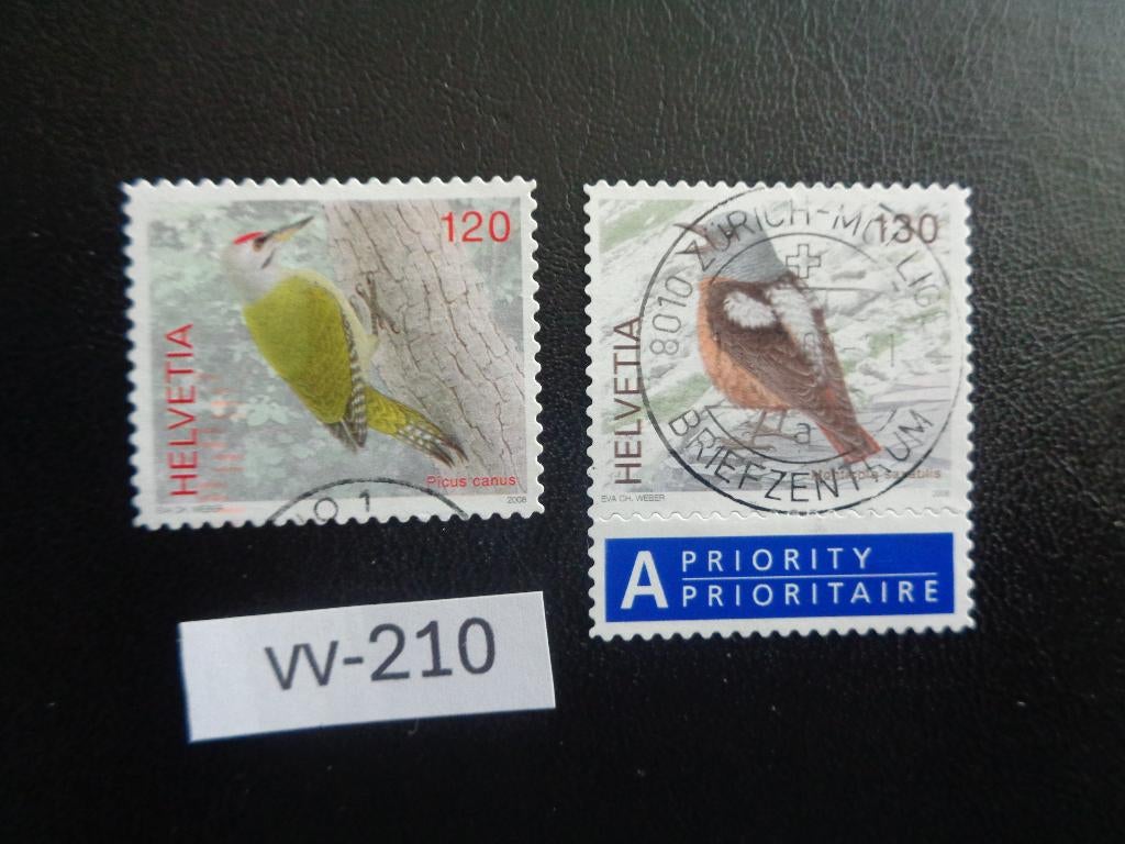 zwitserland - vogels 2008 (vv-210), Ophalen of Verzenden, Gestempeld