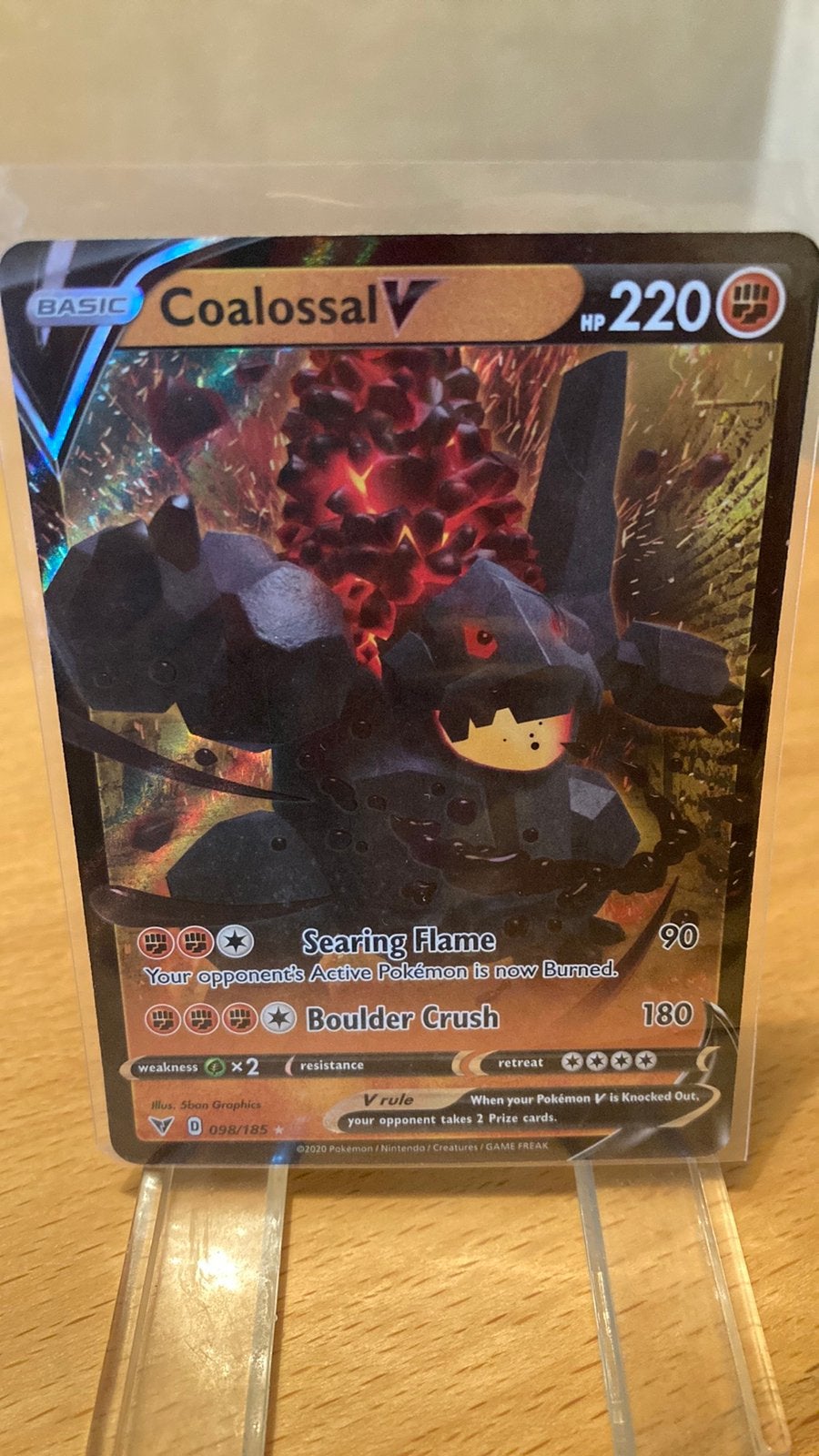 Pokemon Coalossal V 98/185 Vivid Voltage 3,00 euro, Ophalen of Verzenden, Zo goed als nieuw